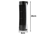 Mini kolonnas galda ventilators ar led apgaismojumu 2 ātrumi usb klusa darbība