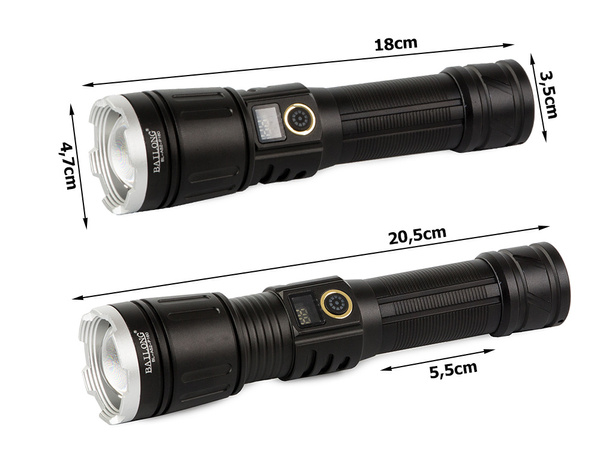 Latarka taktyczna wojskowa bailong led xhp160 zoom