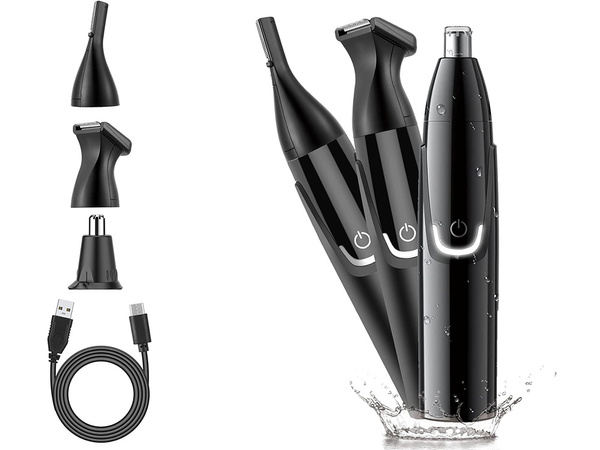 Trimer za ušesa in nos odstranjevalec dlak brivnik za oblikovanje brade obrvi 3v1 aku