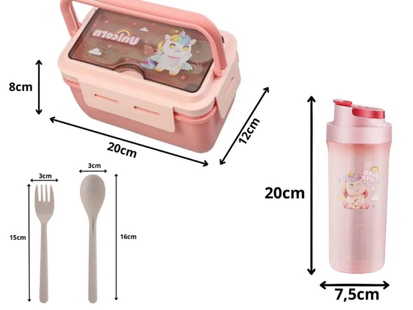 Lunchbox breakfast box breakfast container lunch cutlery with water bottle set