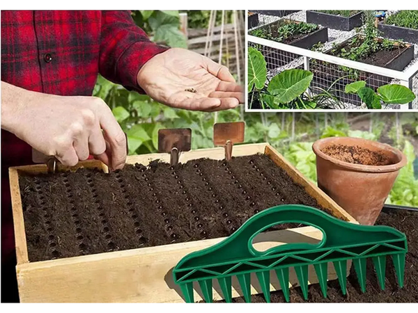 Hand-held 12-hole punch planter garden planter