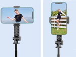 Selfie stick telefono laikiklis tripodas bluetooth nuotolinis valdymas 90 cm