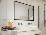 Estanteria baño percha baño cocina colgante metal negro