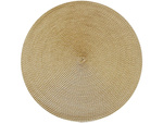 Round plate placemat kitchen plaid table mat cream