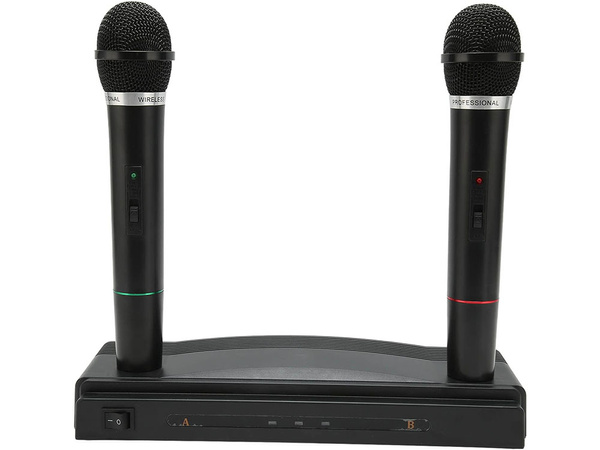 Karaoke kit 2x wireless microphone + station