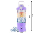Smoothie blenderis, pārnēsājams, bezvadu USB ledus smalcinātājs, violets