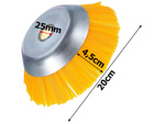 Cutting brush for cobblestone cleaning nylon brush 200mm