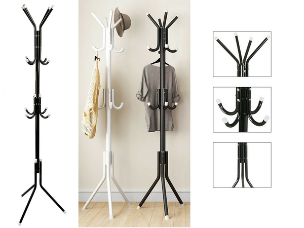 Clothes rack outerwear jackets floor hook arms