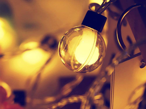 Záhradné girlandy solárne svetlá 20 led teplé