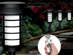 Dārza lampa saules lukturis lukturis rgb tālvadības pults