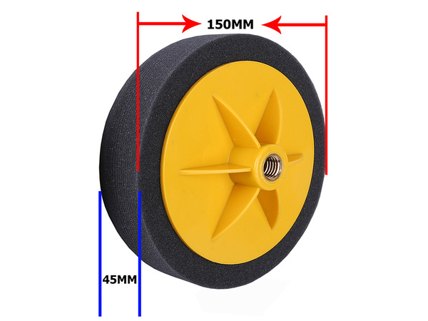 Sada 3 leštících houbiček pro šnek 150 mm