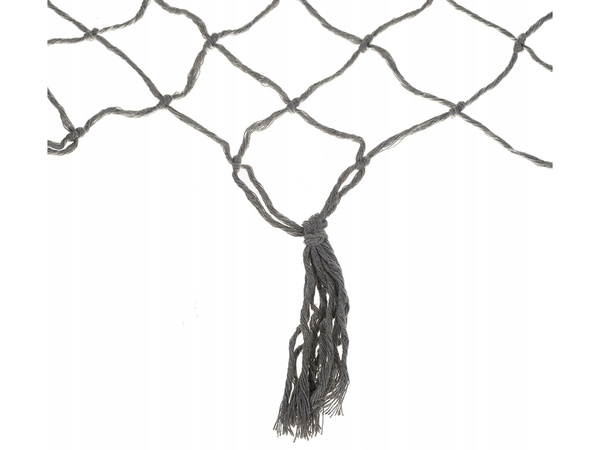 Vrtna viseča mreža turistična siva šopki gugalnica boho torba 200 x 100 cm