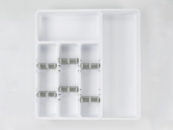 Cutlery drawer insert pull-out organiser