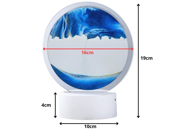 Lampa piaskowa 3d ruchomy dynamiczny piasek dekoracyjna biurko usb led rgb