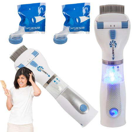 Pieptene pentru păduchi înlătură purici filtru electric aspirator terminator