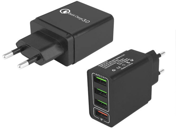 4xusb quick charge 3.0 netzladegerät