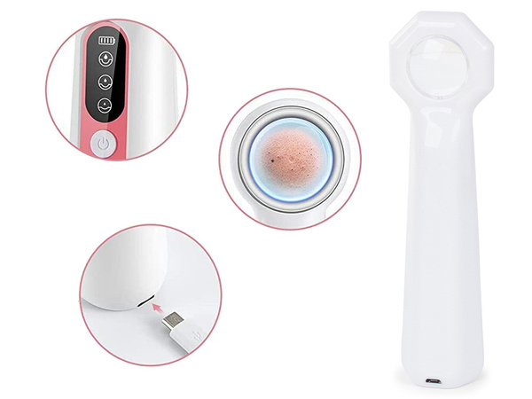 Mitesser und pickel staubsauger led lupe