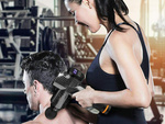 Massage pistole körper massager lcd leistungsstarke drahtlose set koffer