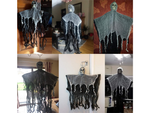 Halloweenska dekorácia závesná dekorácia duch kostra smrť lebka 80 cm