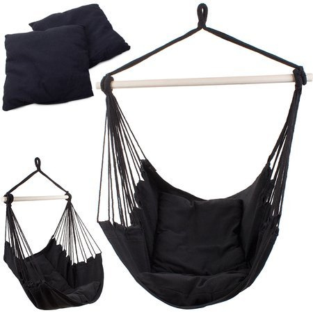Brazilian hammock hanging chair 2 cushions