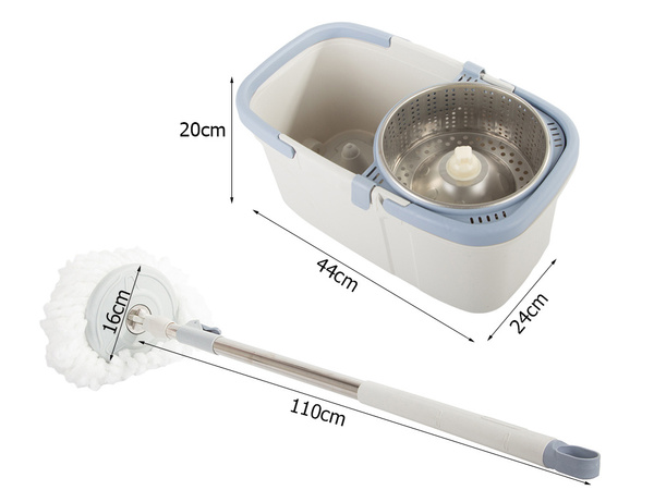 Mop rotativ 360 rotație turbo set găleată microfibră pad