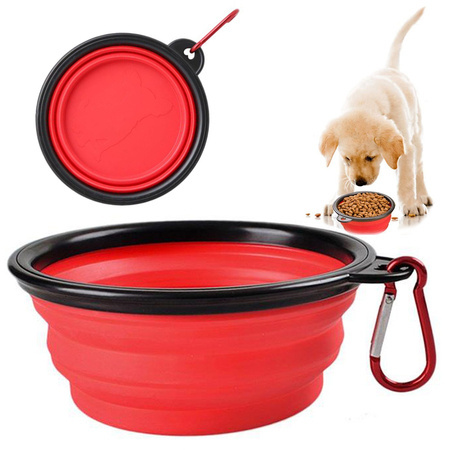 Écuelle en silicone pour chiens pliable carabinieri 400ml