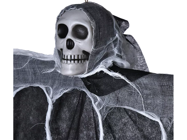 Halloween dekoráció függő dekoráció szellem csontváz halál koponya 80 cm