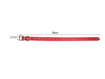 Studded dog collar eco leather adjustable m