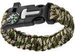 Zapestnica za preživetje zapestnica 5v1 kompas flint vrv nož paracord vrv