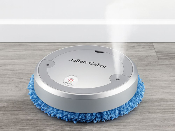 Automatic wireless electric cleaning mop robot, silver