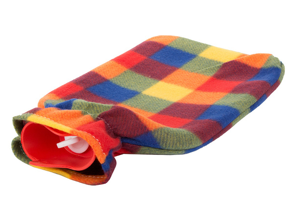 Forró vízmelegítő gumiborításban a hasmelegítőhöz, puha betéttel