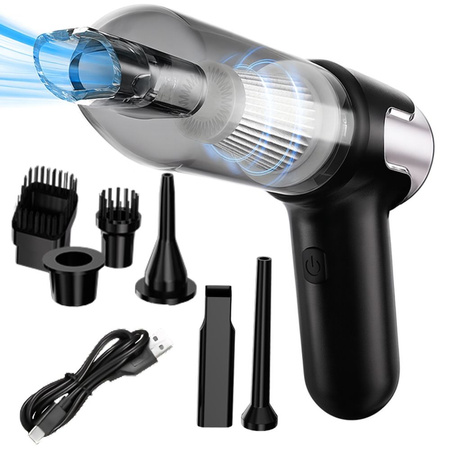 Aspirador sin cable 120w turbo para coche juego de boquillas soplador