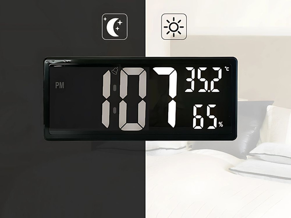 Elektronska budilka digitalna vodena stoječa obesek temperatura vlažnost