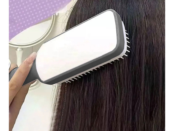 Self-cleaning hair brush for combing anti-static combing