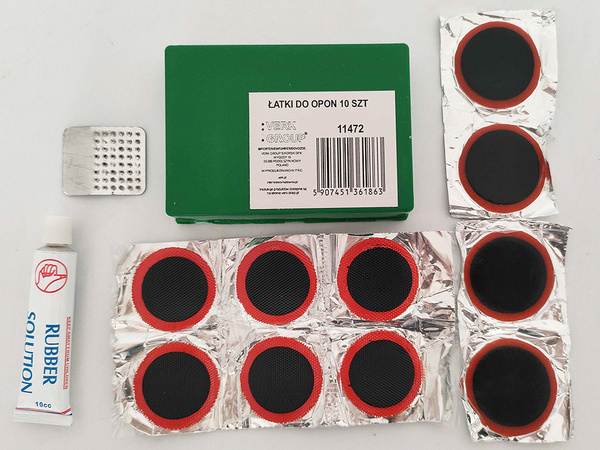 Kit de reparación de neumáticos de bicicleta multiusos pegamento para tubos 10pcs