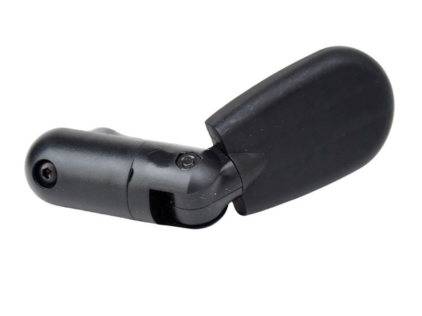 Zrcátko na kolo s nastavením 360 stupňů přišroubované k řídítkům