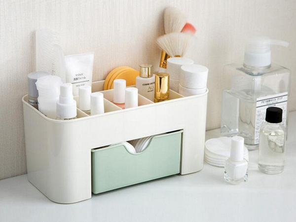 Cofre organizador de cosméticos cajón joyero portacepillos