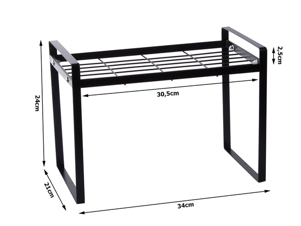 Egyszintes fém polc konyhai munkalapra konyhai szervező padlásállványra