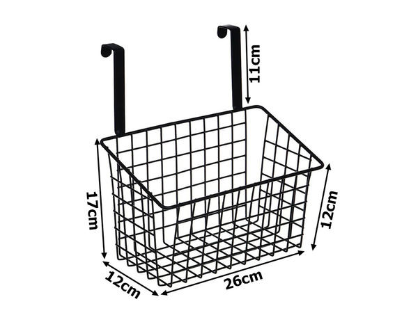 Basket metal door-hung organiser kitchen hanging shelf