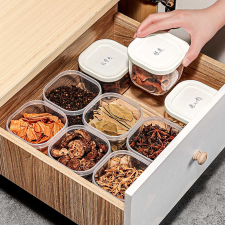 Recipiente para alimentos con tapa hermética organizador de cocina 500 ml 0,5 l