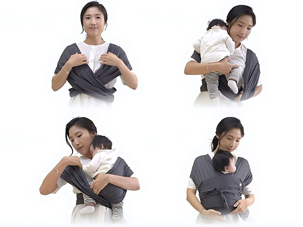 Baby sling baby carrier prodyšná tkanina vázaná na uzel