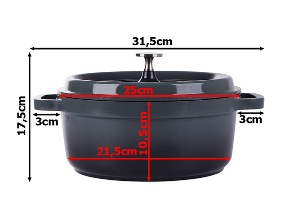 Hrnec na pečení s víkem 4l indukční hliník