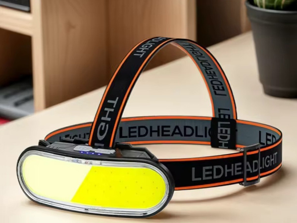 Cob čelovka dobíjateľná čelovka usb-c 4 režimy