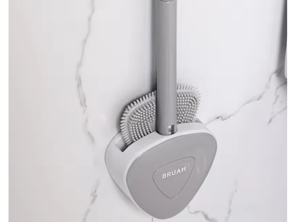 Silicone toilet brush for toilet washing wall unit