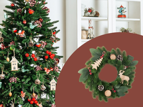 Božični okrasni venec vodil dekoracijo vrat božični okraski