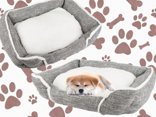 Cama para perro suave y confortable cama mullida con cojín de tamaño l