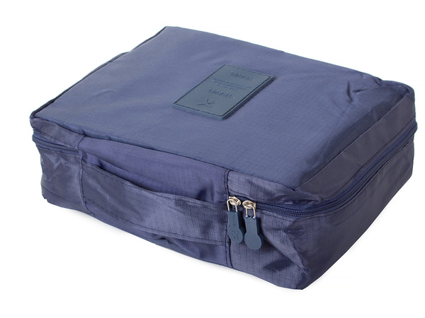 Trousse de maquillage organisateur de voyage bleu marine