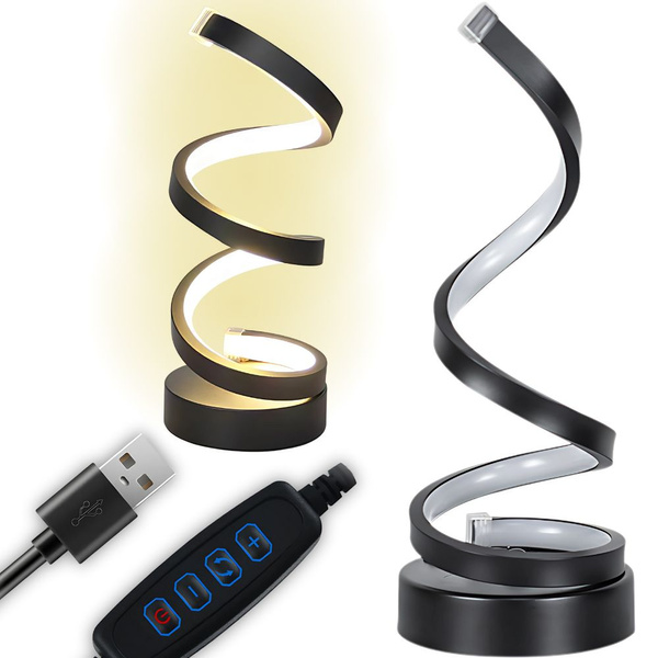 Spiraalne LED-lauavalgusti, 3 värvi, USB-heleduse reguleerimine
