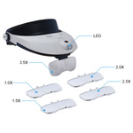 Headlights with 2x led glasses on head