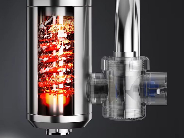 Electric water heater led rotating tap 3000w with temperature display